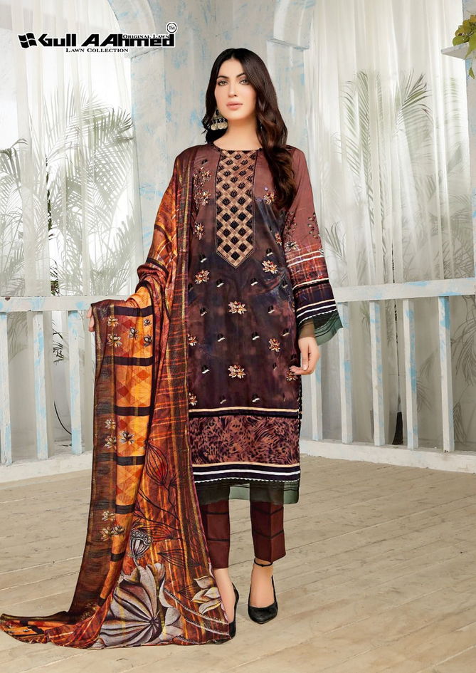 Gull A Ahmed Minhal Vol 3 Karachi Cotton Dress Material Catalog
